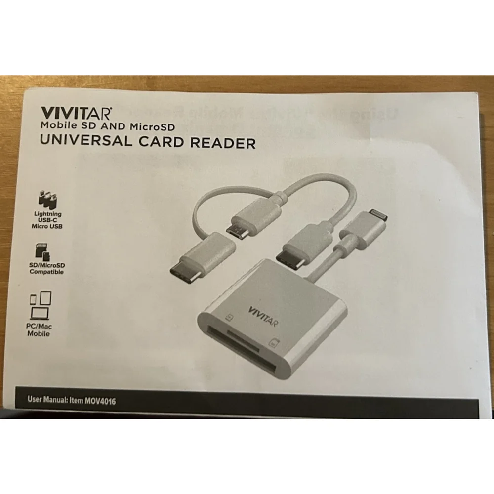 Universal Card Reader Vivitar Mobile SD and MicroSD New Made for iPhone & iPad